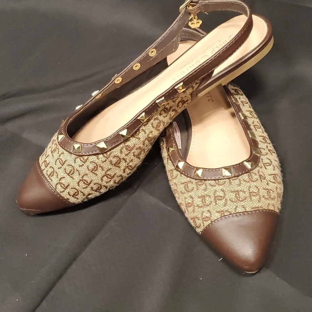 Juicy Couture JC Poetry Fabric Slides SZ 7.5